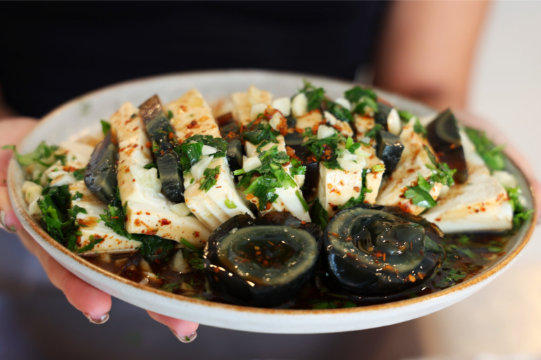 Thousand Year Old Eggs & Tofu / Tofu Pidan